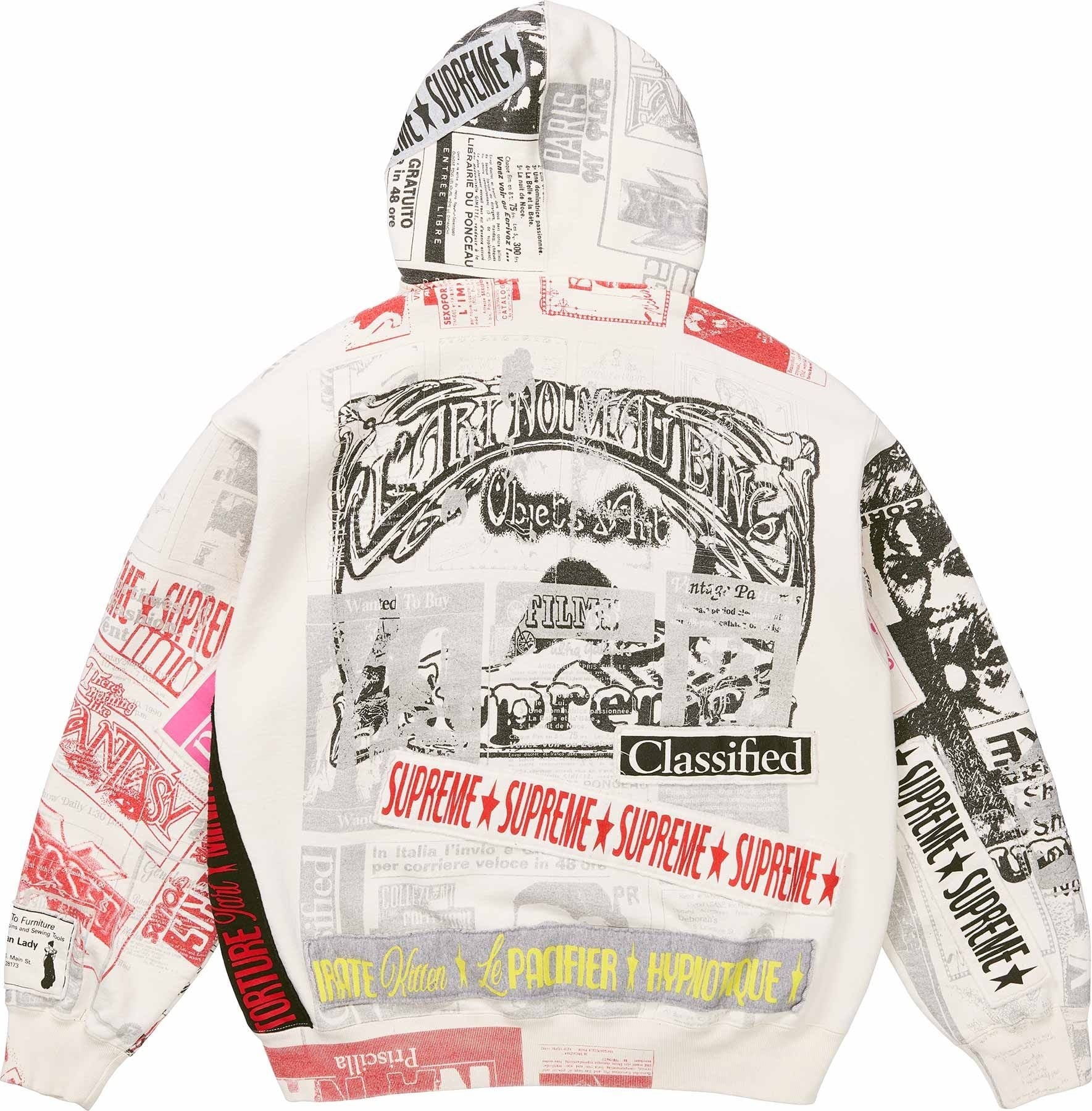 Collage Zip Up Hooded Sweatshirt view 3